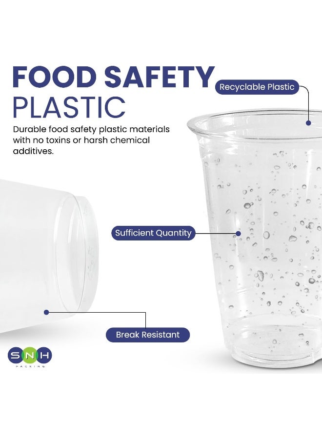 SNH Packing [Pack of 25] 20 Oz Juice Cup Clear Strong Disposable Plastic Cups - Image 4